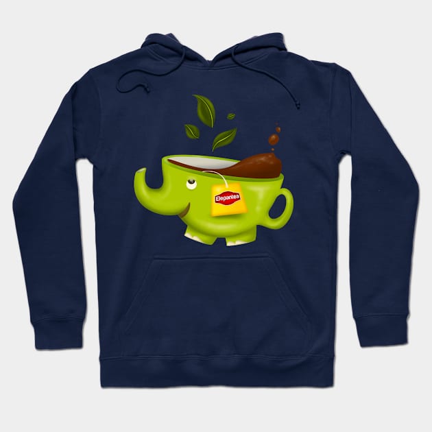 Elephant Tea Hoodie by jbzky